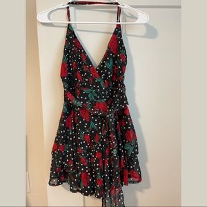 Fashion Nova Polkadot Rose Romper